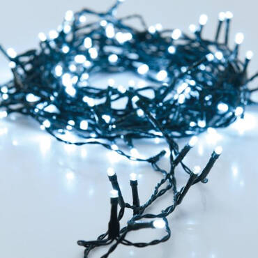 8m "Bunch" Black Cool White Outdoor LED Garland 