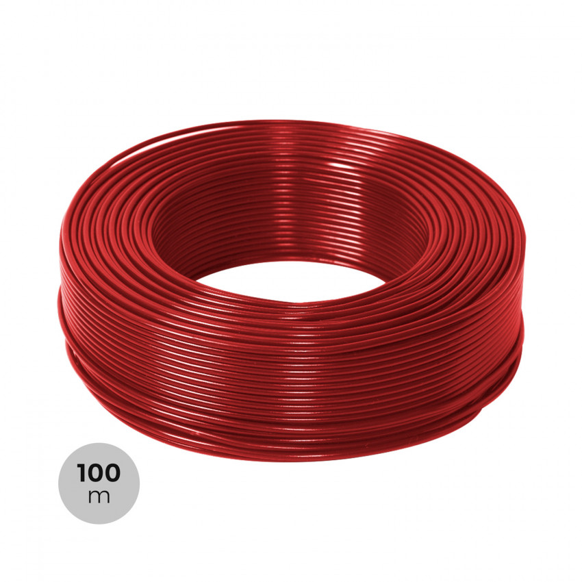 100m Coil of Red 6mm² PV ZZ-F Cable