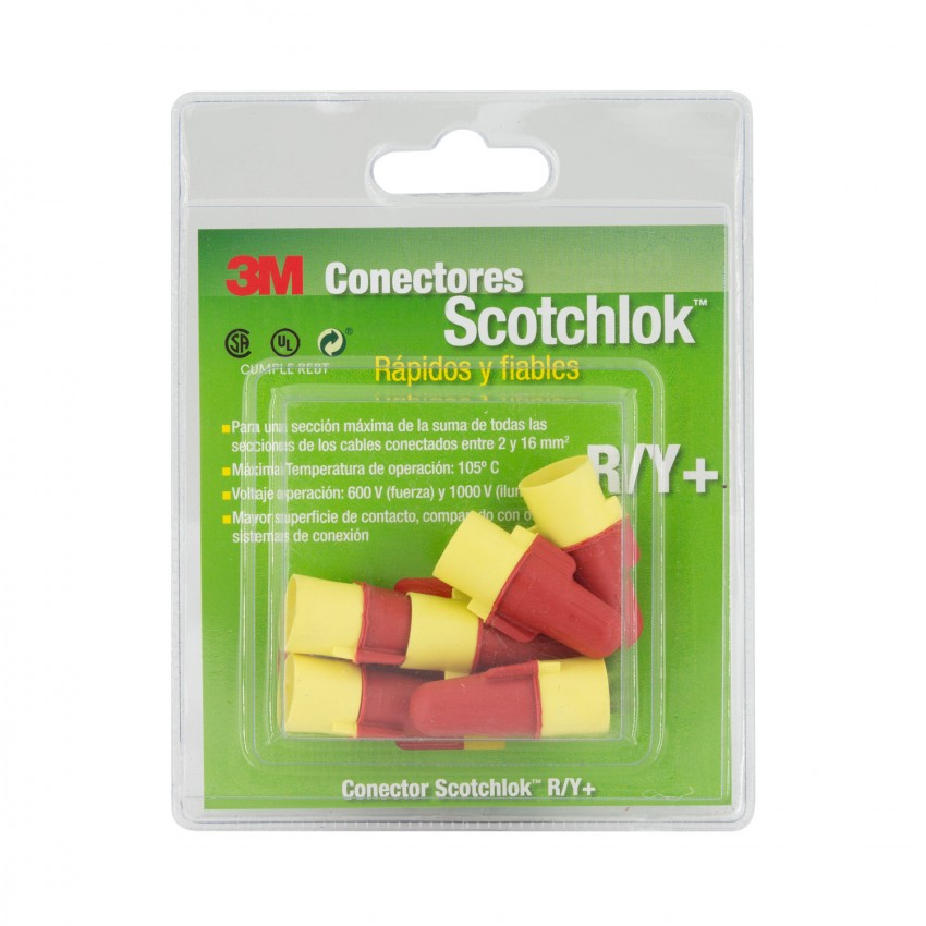 Pack of Scotchlok 3M R/Y Connectors (6 Units)