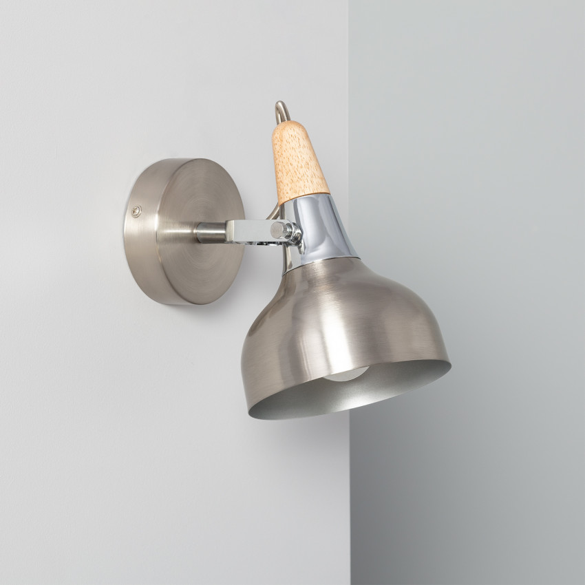 Emer Adjustable Aluminium Single Spotlight Black Wall Lamp