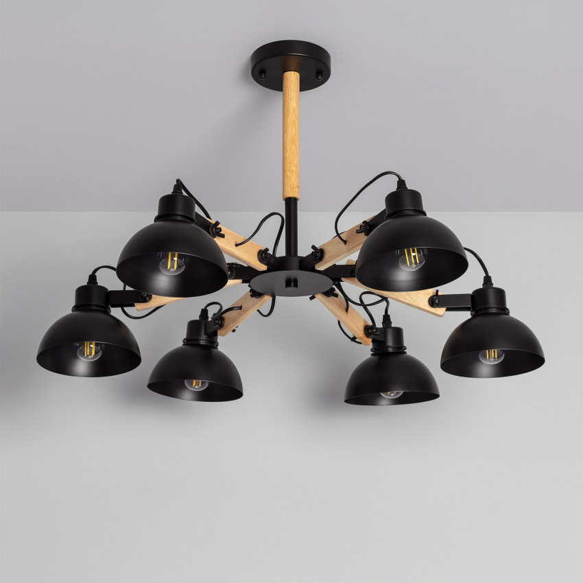 Rokuda Metal & Wood Pendant Lamp