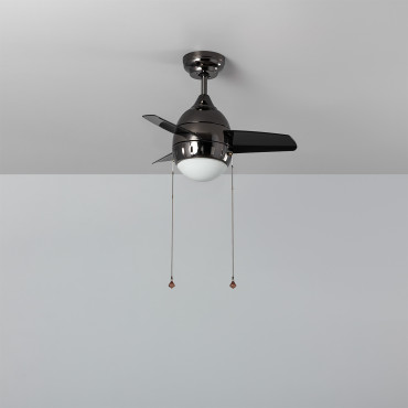 66cm Motor AC  Modern Black LED Ceiling Fan 