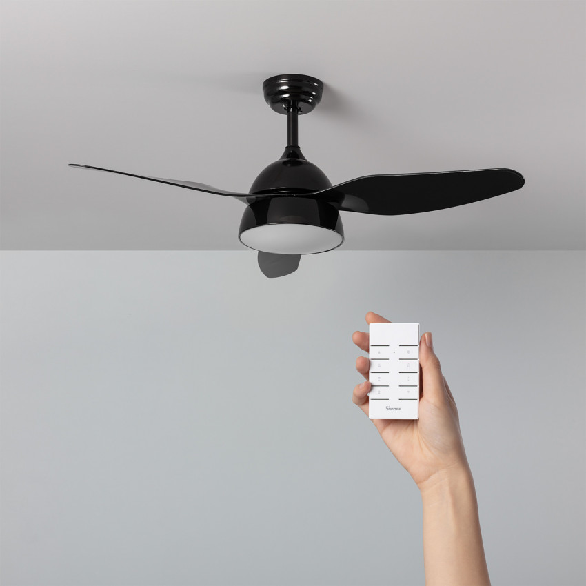 Ventilador de Techo LED Smart Vintage Tº de Color Seleccionable 20W Negro