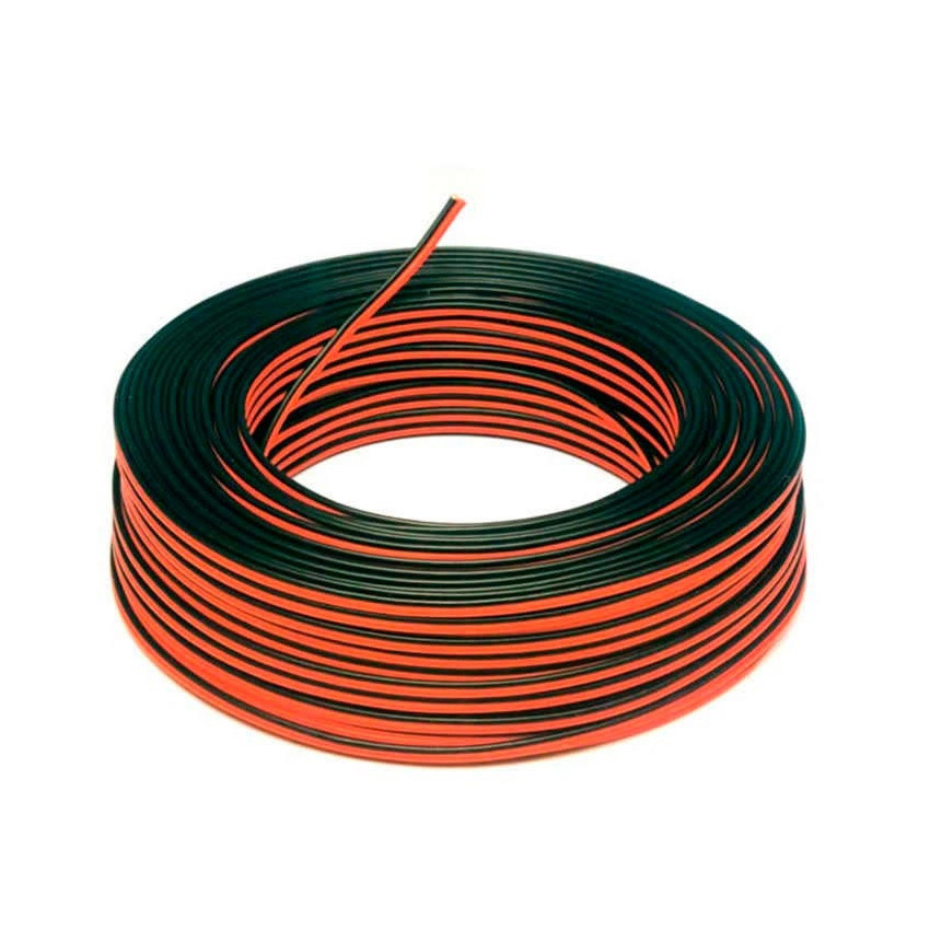 100m Roll 12V Flat Electrical Hose 2x0.5mm² for Monochrome LED Strips 