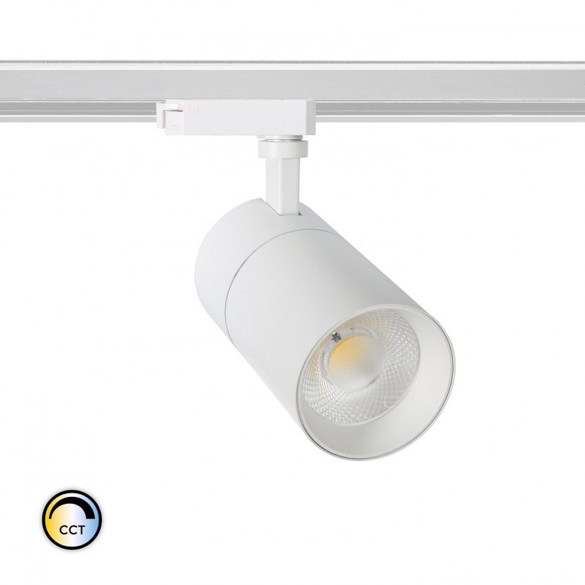 30W New Mallet Dimmable No Flicker Selectable CCT LED Spotlight for Two-Circuit Track (UGR 15)