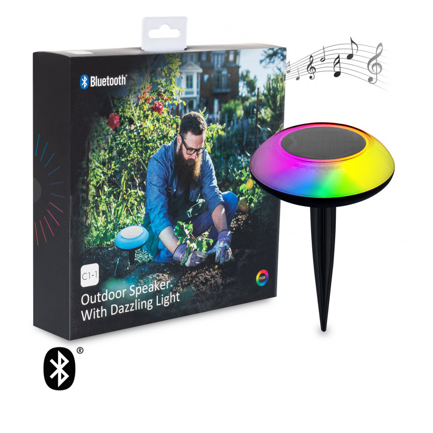 Bluetooth Smart RGBW IP44 Speaker LED Spotlight with Spike for Smartphone