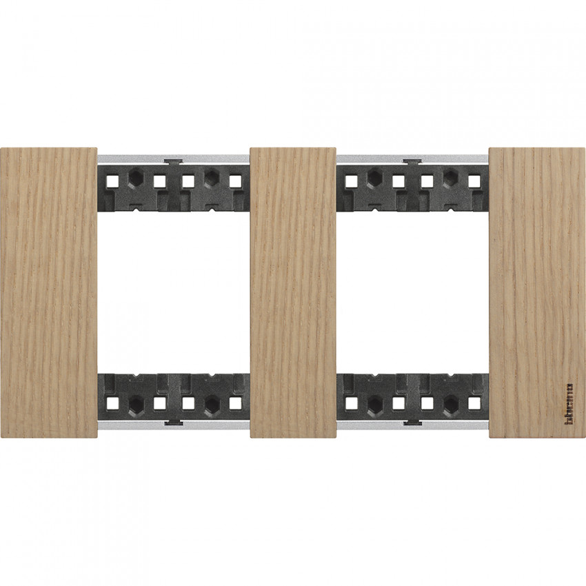 BTicino Living Now 2 x 2 KA4802M2L_ Wooden Module Plate Cover