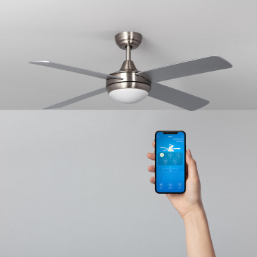 Nickel 132cm Leirus Wifi LED Ceiling Fan with DC Motor