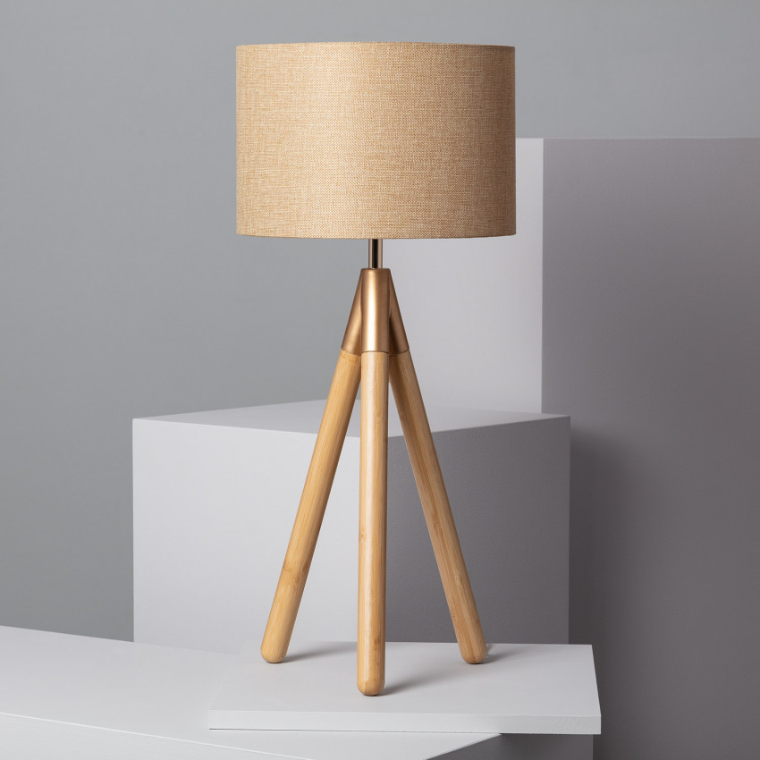 Wolby Wood and Fabric Table Lamp
