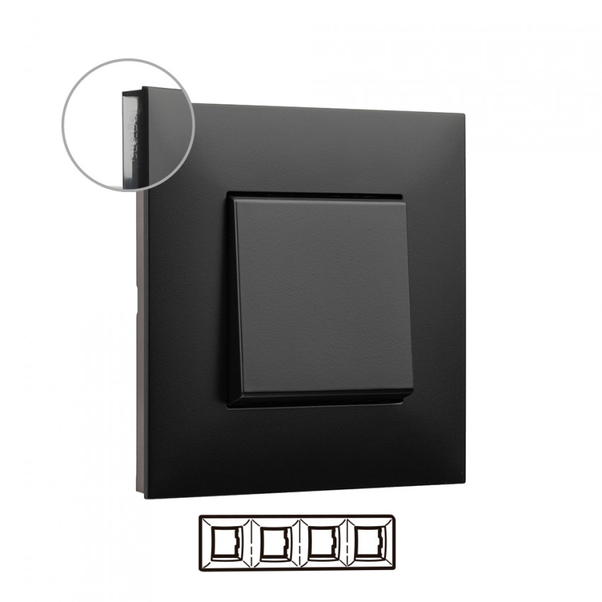 LEGRAND Valena Next 741054 Dark 4 Element Embellishing Plate