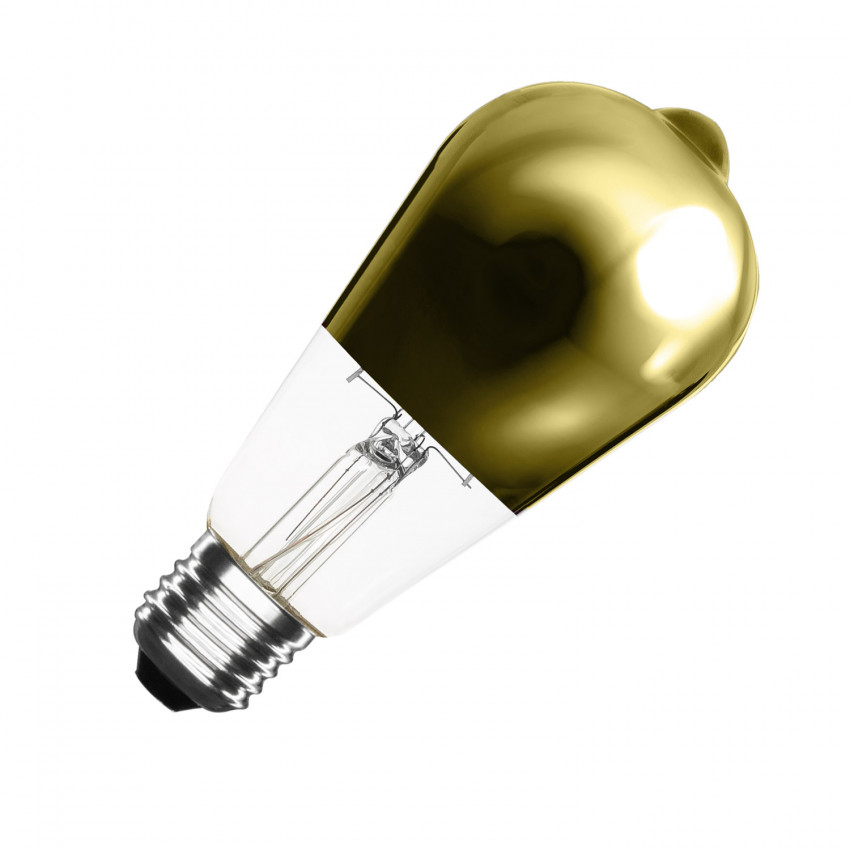 E27 Dimmable LED Bulb Gold Reflect ST64 5.5W 