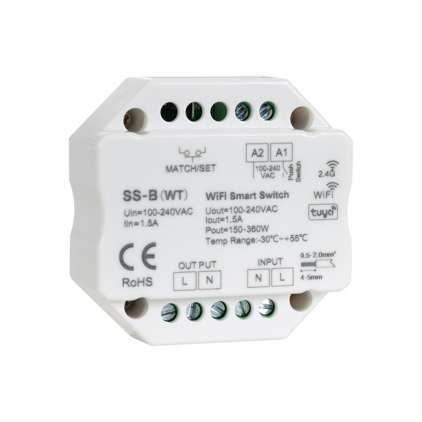 Push Button Switch Compatible RF WiFi LED 