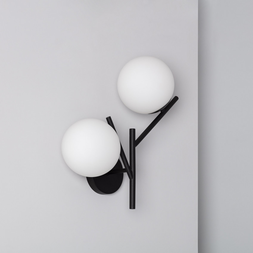 Balts Metal and Glass Wall Lamp