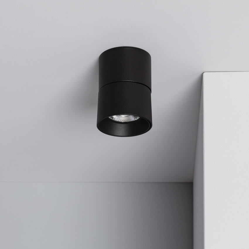 New Onuba Aluminium 7W Black Round LED Ceiling Lamp