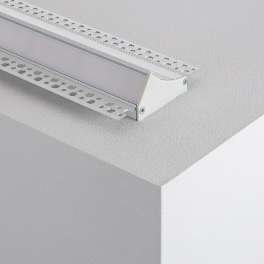 Recessed Aluminium Profile For Plasterboard With Continuous Cover For