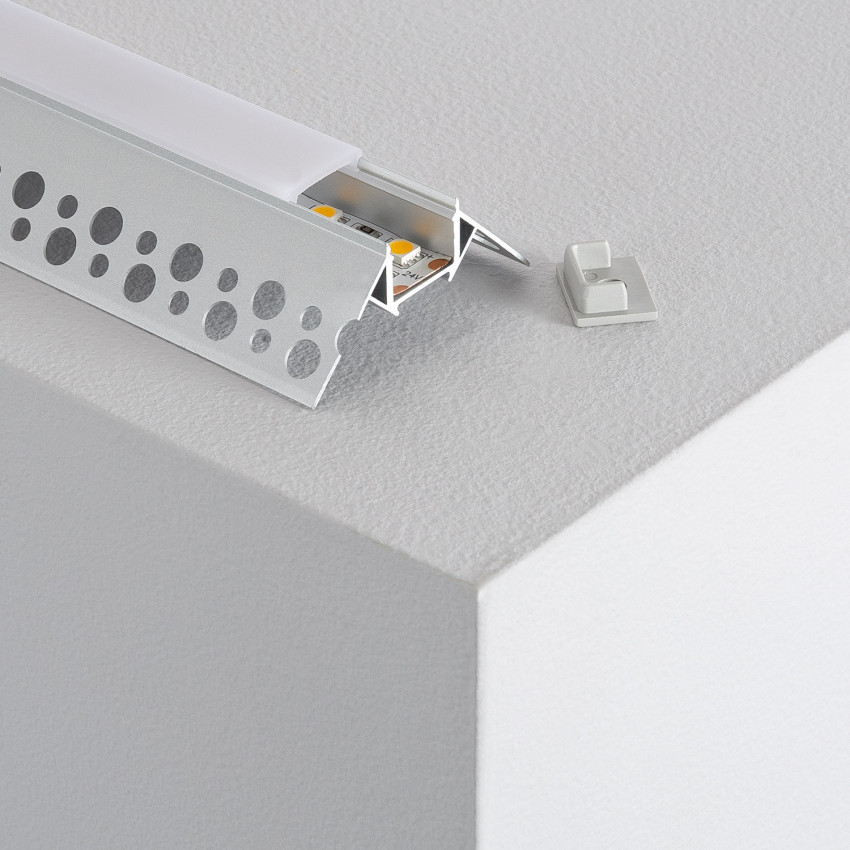 Aluminium Profile Integration for External Corner LED Strip up to 8 mm 