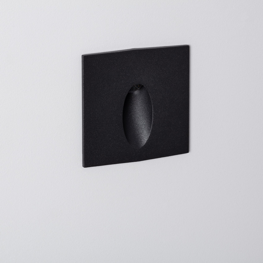 Wabi 3W Black Square Oval Aluminium Outdoor Step Light