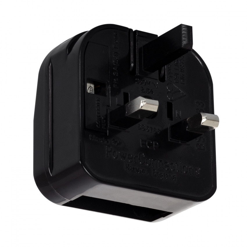 Plug Adapter Type C Flat Head with Straight Cable to Plug Type G (UK)