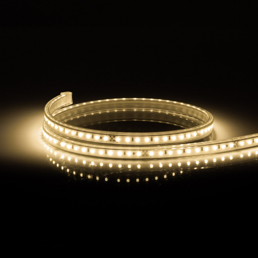 220V AC Warm White 100LED/m 14mm Wide Dimmable Dimmable LED Strip cut at Every 25cm IP67