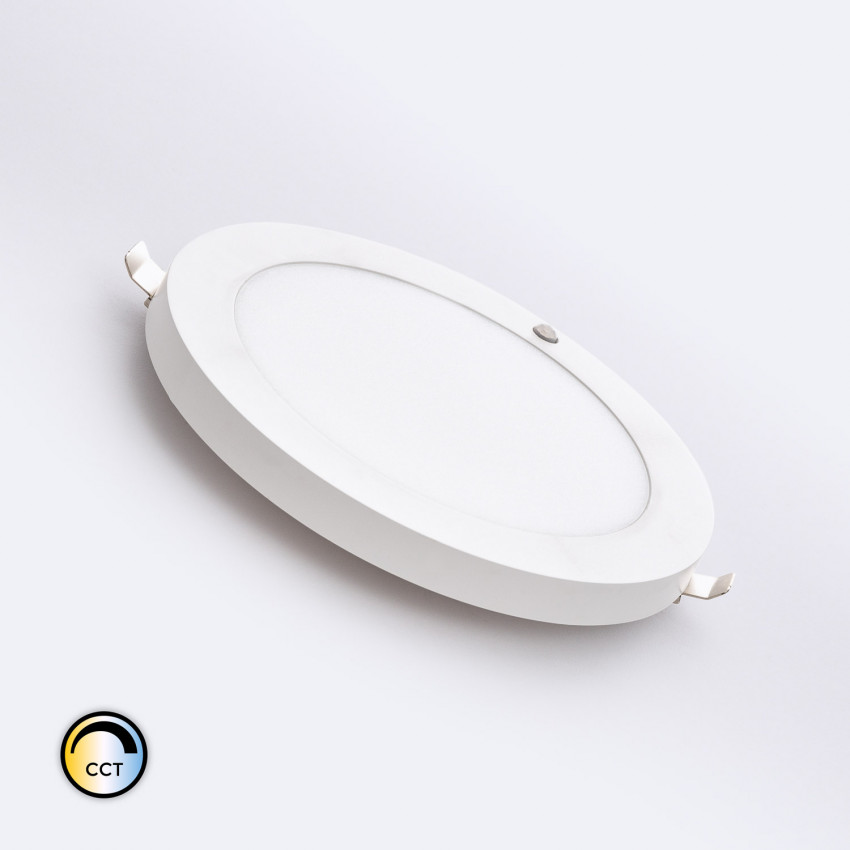 18W Round CCT Selectable LED Panel with PIR Sensor and Adjustable Cut Out Ø75-210 mm