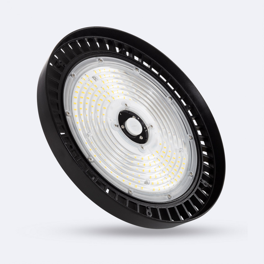 Product photography: 200W Industrial UFO HBD High Bay 0-10V LIFUD Dimmable 180lm/W 